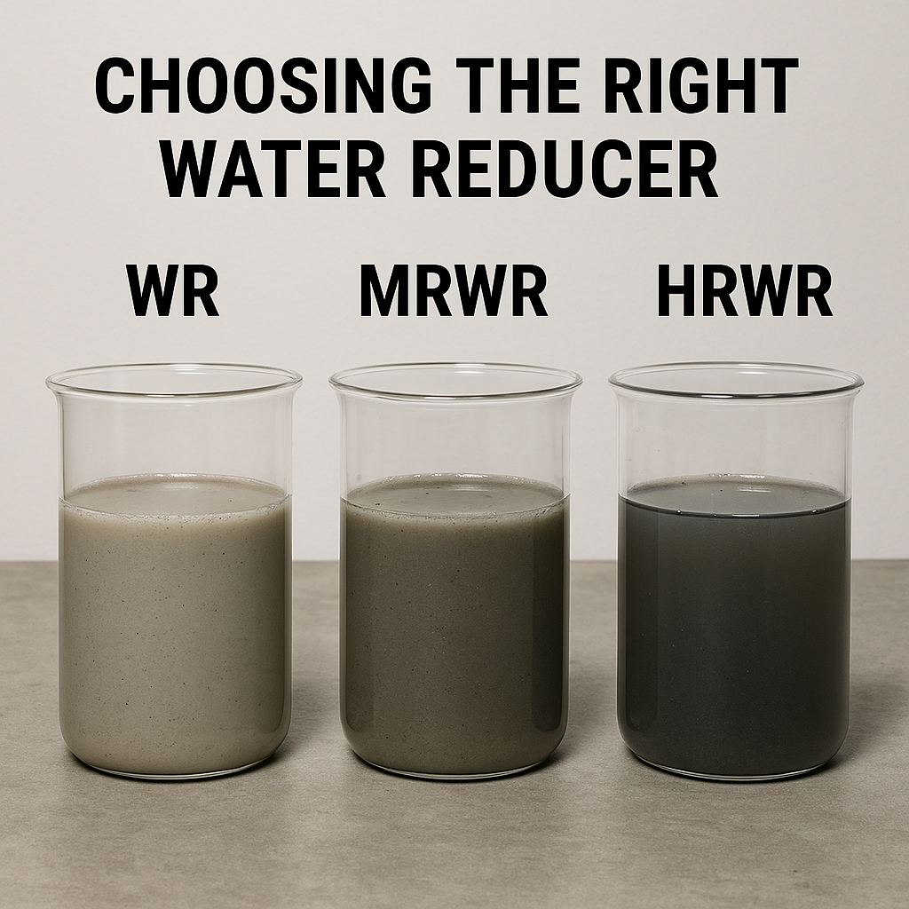 Right Water Reducer: WR vs. MRWR vs. HRWR